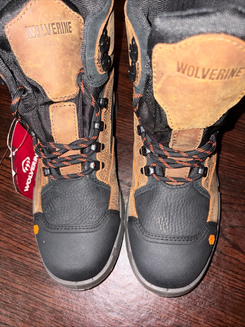 Wolverine Brown and Black Lace-Up Work Boots